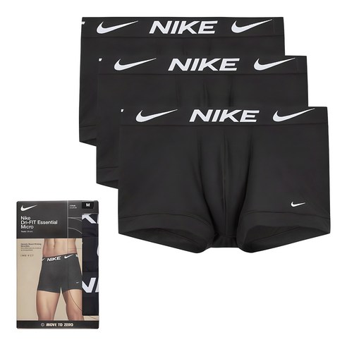 자유로운 남성을 위한 선택, 나이키 언더웨어 트렁크 3팩: 편안함과 스타일의 완벽한 조화 나이키드로즈