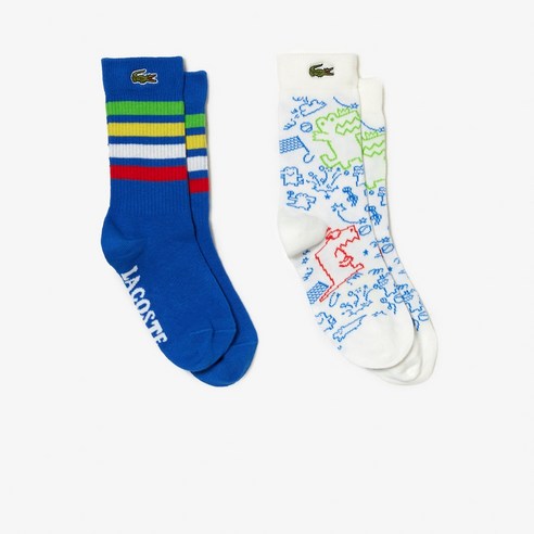 우리 아이 발끝에 깃드는 프랑스 감성, 라코스테 키즈 컬러 티핑 양말 번들