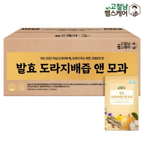 고철남헬스케어 발효 도라지배즙 앤 모과, 80ml, 100개