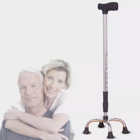 4발노인지팡이: 넘어질 걱정 없이, 든든하게 함께 걸어요.