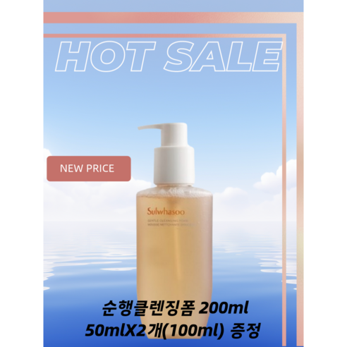 [설화수] 순행클렌징폼 200ml+50mlX2개(100ml) 증정, 1개