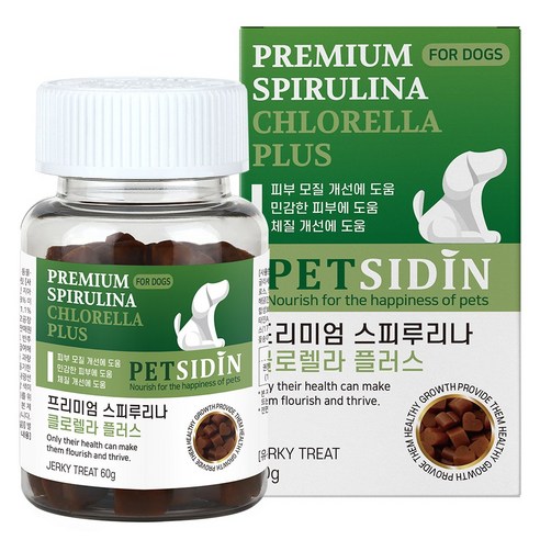 펫시딘 스피루리나 클로렐라 강아지 피부 영양제, 1개, 모질/민감한 피부/체질 개선