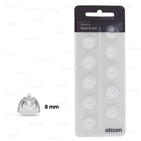 Oticon 보청기 교체용 보청기 돔 Oticon Minifit 오픈 돔 8mm 10mm 6mm 8mm, 01 아이보리