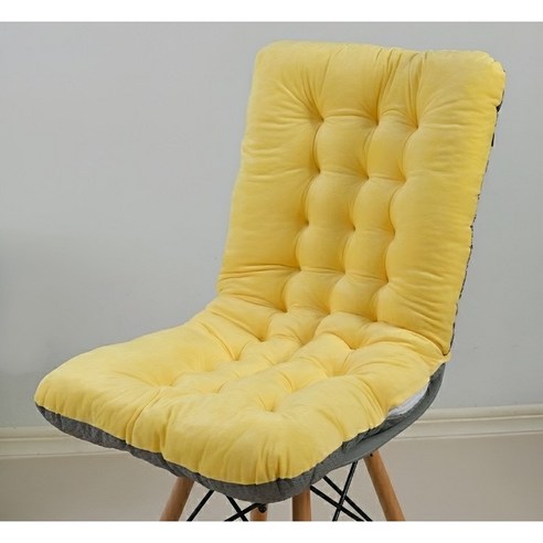 사무실 등받이 의자 쿠션 방석, 옐로우