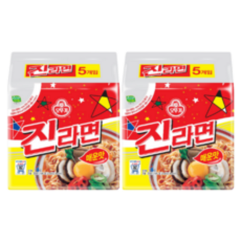   오뚜기 진라면 매운맛 120g, 10개