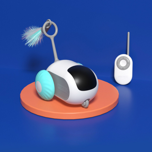 고양이스마트장난감 Pet Gravity 리모컨+스마트자동 2in1 자동장난감, 블루