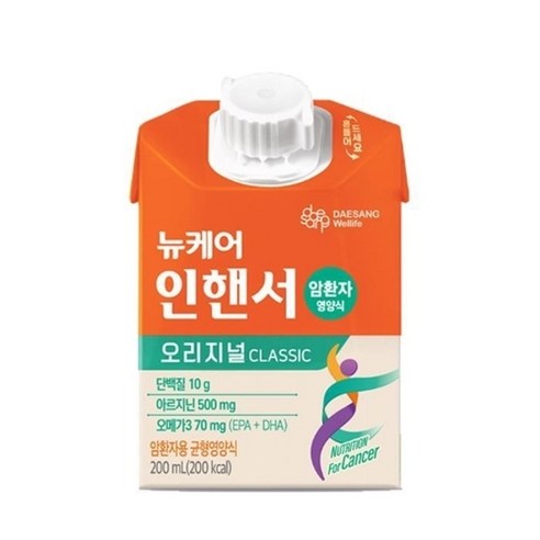 대상웰라이프 뉴케어 오메가 아셉틱 암환자의 영양조절, 200ml, 1개