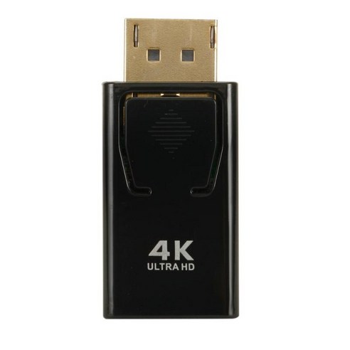 HDMI 와이어 어댑터 변환기 PC 노트북에 디스플레이 포트 DisplayPort 남성, 5x2.2x0.6cm, 블랙, 합금