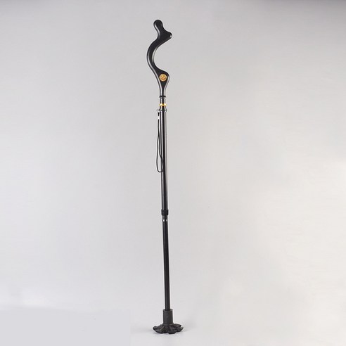 DFMEI.등산 스틱.Climbing staff--알루미늄 지팡이 등산 미끄럼 방지 지팡이 스트레치 조절이 가능한 스틱, DFMEI.블랙