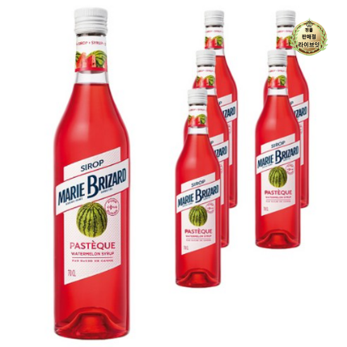 마리브리자드 워터멜론 시럽, 700ml, 6개