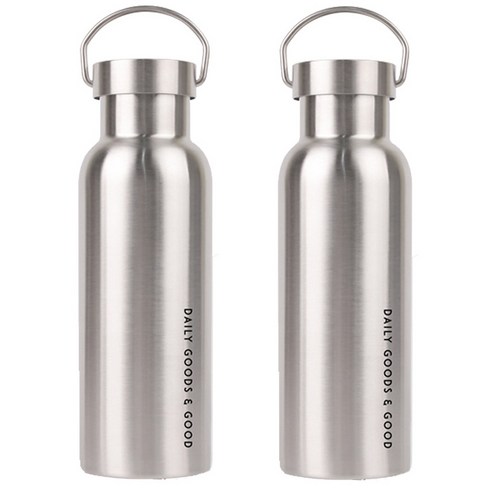 디지지 핸들 진공 텀블러 2개, 실버+실버, 500ml