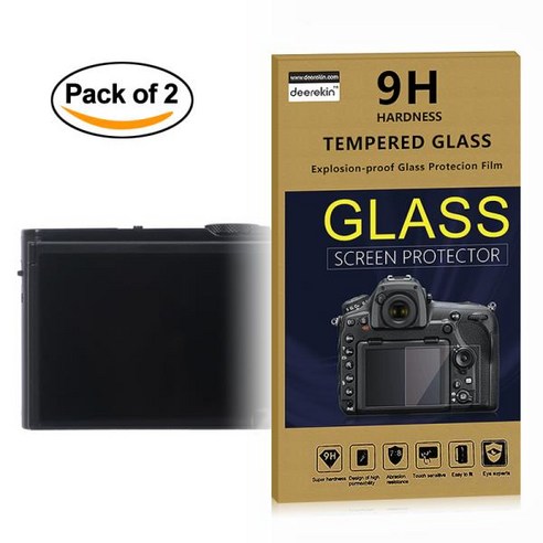 파나소닉 Lumix DMC LX10 / LX15 LX9 FZH1 FZ1000 LX100 II TS7 FT7 용 2x 자체 접착 0.25mm 유리 LCD 화면, 05 DC-FZ1000M2