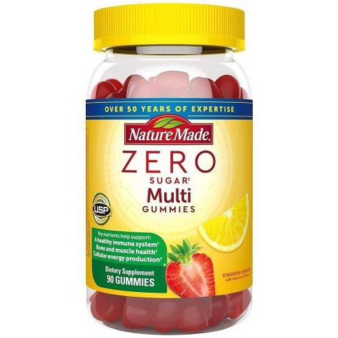 Nature Made Zero Sugar 멀티 구미젤리 190개 Nature Made Zero Sugar Multi Gummies 190 Count, 1개, 190정