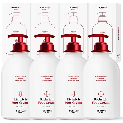 브랜드없음 아케이 더마 리치리치 550ml 풋크림, 1개, 4개