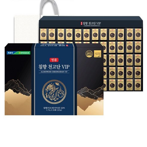 농협_ 침향환 침향천고단VIP(3.75gX60환)/인도네시아산 침향/쇼핑백O, 1개
