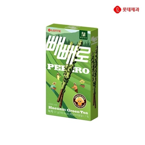 빼빼로  롯데제과 롯데 해남 녹차 빼빼로 37g x 20개