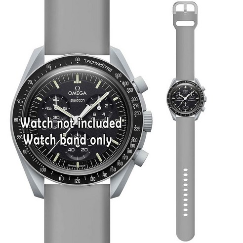 Tovimall Moonswatch 워치용 밴드 곡선형 노 갭 실리콘 스트랩 오메가 X 스와치 문스와치 스피드마스터 20mm 시계와 호환 시계 교체 여성용 남성용, blue 오메가스피드마스터 Best Top5 13 Ocdin 오메가 X 스와치 문스와치 스피드마스터 나토® 스타일 니트 나일론 시계 밴드 교체용 스트랩 블랙 그레이, 다크 블루
