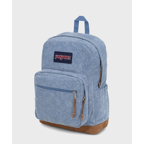 [매장정품] 잔스포츠 JANSPORT 라이트팩 익스프레션 코듀로이 EMBOSSED HEARTS 블루, 1개