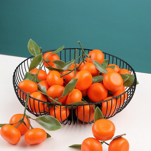 시뮬레이션 과일 모델 설탕 오렌지 오렌지 리치 음식 과일 및 야채 가게 창 장식품 촬영 소품, 3 갈래 열매