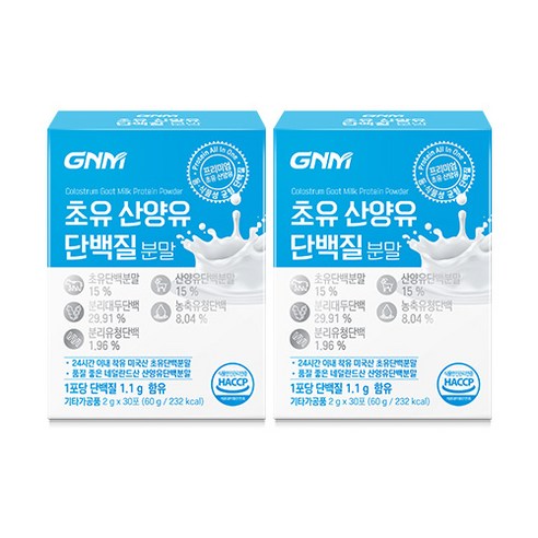 [GNM자연의품격] [5박스] 초유 산양유 단백질 분말 (1박스 : 2g x 30포), 60g, 5개