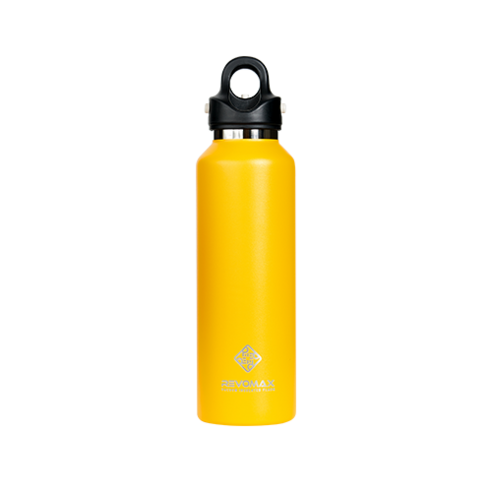 레보맥스v2 원터치 텀블러 대용량 보온보냉 REVOMAX 보온병, 20oz(600ml) 레몬옐로우