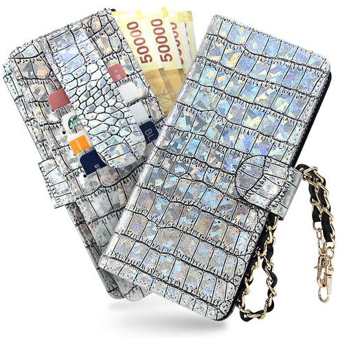 엘리제 프리미엄 고품격 원단의 카드수납 카드흘림방지 지폐수납 손목줄 체인 지갑형 핸드폰케이스 휴대폰케이스 갤럭시S10E S9 S8 플러스