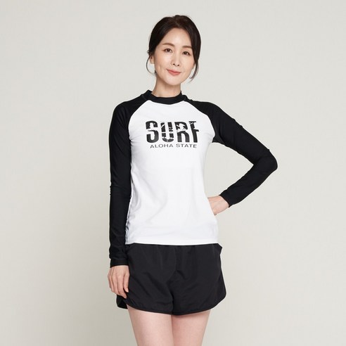 일리카이 여성용 서핑 래쉬가드 + 팬츠 세트
