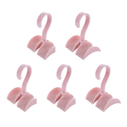 위시월드 가방걸이 5P 카페 식당 책상 데스커 파티션 옷장 옷걸이 수건 키 고리, 5개, 핑크