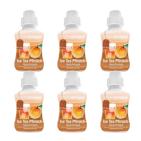 소다스트림 탄산수 시럽 피치 복숭아 아이스 티 375ml 6개