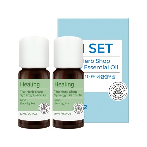더허브샵 시너지 에센셜오일 힐링 허브향, 2개, 10ml