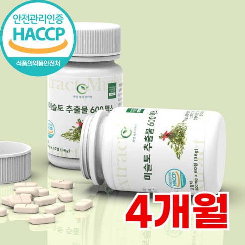 자연속의이야기 미슬토 추출물 국내산 겨우살이, 4개, 60정