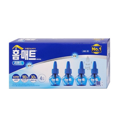 홈매트 45일 리퀴드 에스 리필, 29ml, 4개