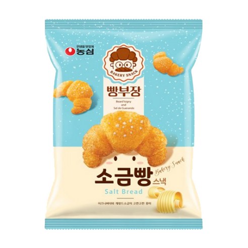 농심 빵부장 소금빵, 55g, 8개