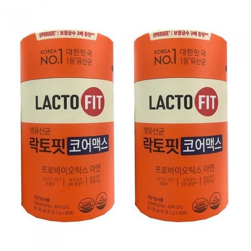 종근당건강 락토핏 생유산균 코어맥스 2g 60포 2통HIS, 종근당건강 락토핏 생유산균 코, 없음, 120g