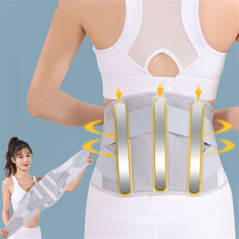 여름용 얇은 허리 보호대 허리 복대 지지대 척추보호대, 1개