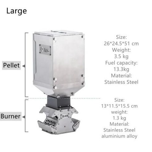 펠렛 연료 가열 스토브 텐트 따뜻한 장작 야외 겨울 연료통 입자 버너 부시크래프트 캠핑 제이랩스컴, 1) S