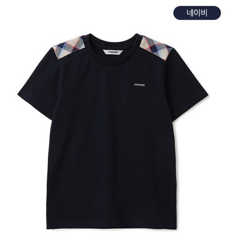 레노마키즈 R2320T122남아 어깨체크배색티셔츠