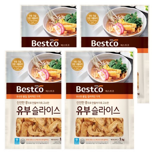 베스트코 유부슬라이스 1kg, 16개