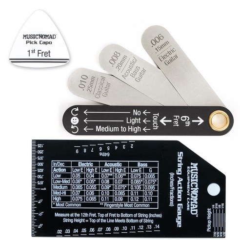 MusicNomad Truss 로드 게이지 스트링 액션 콤보 번들 (MN614) 기타큐슈