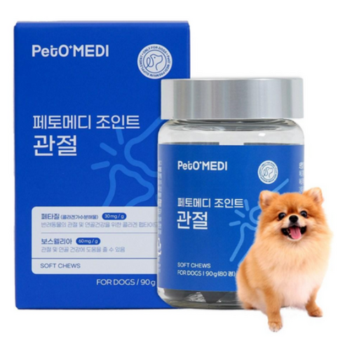 JW 생활건강 라보펫 MSM 강아지 관절강화 영양제 2개 메디조인트강아지관절영양제 16 브리지테일 강아지 페토메디 조인트 관절 영양제, 뼈/관절강화, 12개, 페타질