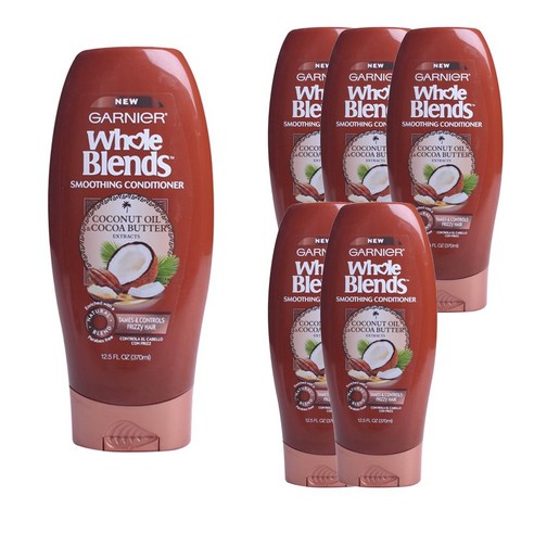 가르니에 홀 블렌드 스무딩 컨디셔너 코코넛 오일 & 코코아 버터, 370ml, 6개