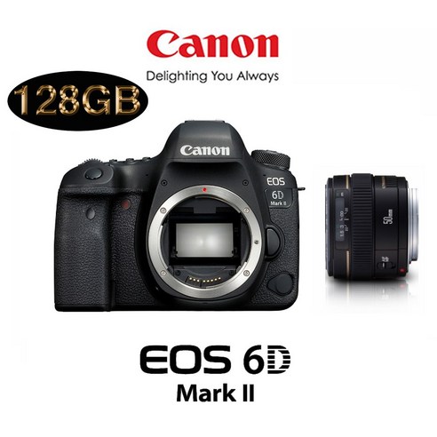 캐논 EOS 6D Mark Il BODY + 렌즈구성 풀패키지 PACKAGE, EF 50mm F1.4 USM + SD128GB + 보호필름