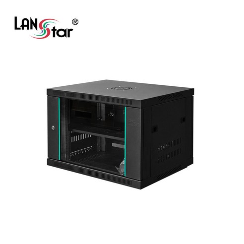 랜스타 LS-500HB 허브랙 검정 9U 500x500x600 통신랙 국제규격, 1개