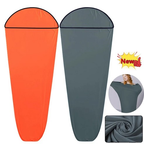 고탄성 침낭 라이너 경량 여행 운반 시트 휴대용 호텔 더러움 방지 침낭 야외 캠핑 침대, 1)Grey, 1개 발란드레