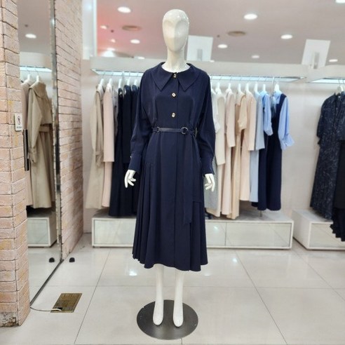 JJ지고트 JJ지고트 플리츠 배색 칼라 원피스 GK9A0OPJ2 rva-479656f