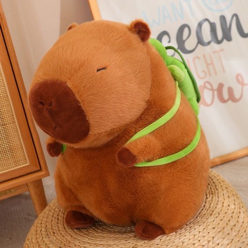 앤티키 졸린 카피바라 인형 38cm 봉제 인형, 가방 카피바라