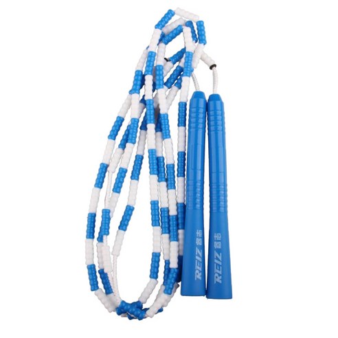 YSSHOP 운동 휘트니스를 건너 뛰는 조정 가능한 점프 밧줄, 고무 PVC, 블루 화이트