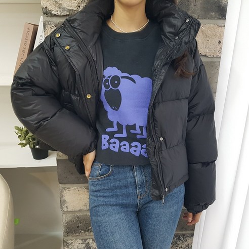 상상그이상 여성용 하이넥 빵빵한 패딩점퍼