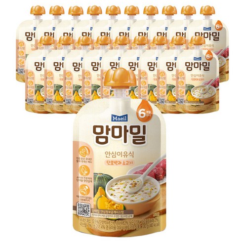 매일유업 맘마밀 6개월 이유식, 단호박소고기, 100g, 20개