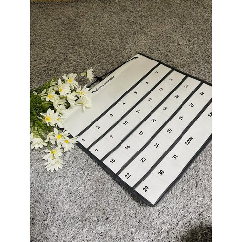 올리샵 포켓 한달 생활비 용돈 달력, 1개, 화이트